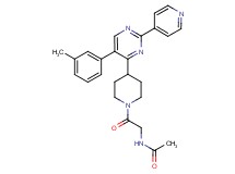 N-(2-{4-[5-(3-methylphenyl)-2-(4-pyridinyl)-4-pyrimidinyl]-1-piperidinyl}-2-oxoethyl)acetamide