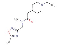 2-(1-ethyl-4-piperidinyl)-N-methyl-N-[(5-methyl-1,2,4-oxadiazol-3-yl)methyl]acetamide