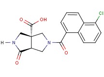 (3aR*,6aS*)-5-(5-chloro-1-naphthoyl)-1-oxohexahydropyrrolo[3,4-c]pyrrole-3a(1H)-carboxylic acid