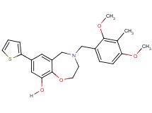 4-(2,4-dimethoxy-3-methylbenzyl)-7-(2-thienyl)-2,3,4,5-tetrahydro-1,4-benzoxazepin-9-ol