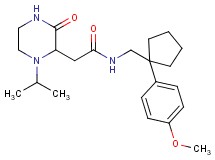 2-(1-isopropyl-3-oxo-2-piperazinyl)-N-{[1-(4-methoxyphenyl)cyclopentyl]methyl}acetamide