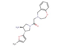 (3R*,4S*)-1-(2,3-dihydro-1,4-benzoxazepin-4(5H)-ylacetyl)-4-(5-methyl-2-furyl)pyrrolidin-3-amine