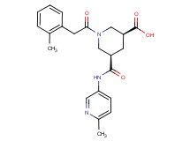 (3S*,5R*)-1-[(2-methylphenyl)acetyl]-5-{[(6-methyl-3-pyridinyl)amino]carbonyl}-3-piperidinecarboxylic acid