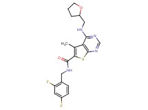 N-(2,4-difluorobenzyl)-5-methyl-4-[(tetrahydro-2-furanylmethyl)amino]thieno[2,3-d]pyrimidine-6-carboxamide