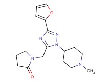 1-{[3-(2-furyl)-1-(1-methylpiperidin-4-yl)-1H-1,2,4-triazol-5-yl]methyl}pyrrolidin-2-one