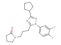 1-{3-[3-cyclopentyl-1-(3,4-difluorophenyl)-1H-1,2,4-triazol-5-yl]propyl}pyrrolidin-2-one