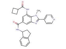 7-[(cyclobutylcarbonyl)amino]-N-(2,3-dihydro-1H-inden-1-yl)-1-methyl-2-(4-pyridinyl)-1H-benzimidazole-5-carboxamide