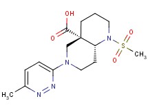 (4aS*,8aR*)-6-(6-methyl-3-pyridazinyl)-1-(methylsulfonyl)octahydro-1,6-naphthyridine-4a(2H)-carboxylic acid