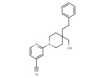 2-[4-(hydroxymethyl)-4-(2-phenylethyl)piperidin-1-yl]isonicotinonitrile