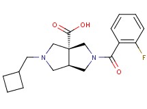 (3aR*,6aR*)-2-(cyclobutylmethyl)-5-(2-fluorobenzoyl)hexahydropyrrolo[3,4-c]pyrrole-3a(1H)-carboxylic acid