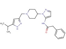 N-(1-{1-[(5-isopropyl-1H-pyrazol-3-yl)methyl]-4-piperidinyl}-1H-pyrazol-5-yl)-2-phenylacetamide