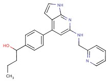 1-(4-{6-[(pyridin-2-ylmethyl)amino]-1H-pyrrolo[2,3-b]pyridin-4-yl}phenyl)butan-1-ol
