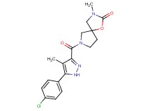 7-{[5-(4-chlorophenyl)-4-methyl-1H-pyrazol-3-yl]carbonyl}-3-methyl-1-oxa-3,7-diazaspiro[4.4]nonan-2-one