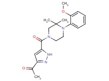 1-(5-{[4-(2-methoxyphenyl)-3,3-dimethyl-1-piperazinyl]carbonyl}-1H-pyrazol-3-yl)ethanone