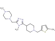 1-methyl-4-[(4-methyl-5-{1-[(5-methyl-2-thienyl)methyl]piperidin-4-yl}-4H-1,2,4-triazol-3-yl)methyl]piperazine
