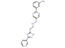N-{[2-(3-methylphenyl)pyrimidin-5-yl]methyl}-2-(3-pyridin-3-yl-1H-1,2,4-triazol-5-yl)ethanamine