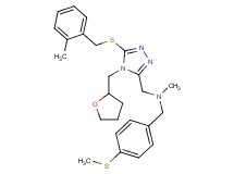 N-methyl-1-[5-[(2-methylbenzyl)thio]-4-(tetrahydro-2-furanylmethyl)-4H-1,2,4-triazol-3-yl]-N-[4-(methylthio)benzyl]methanamine