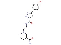 1-[2-({[3-(4-hydroxyphenyl)-1H-pyrazol-5-yl]carbonyl}amino)ethyl]-3-piperidinecarboxamide