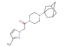 1-(1-adamantyl)-4-[(3-methyl-1H-pyrazol-1-yl)acetyl]piperazine