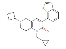 3-(1-benzothien-7-yl)-6-cyclobutyl-1-(cyclopropylmethyl)-5,6,7,8-tetrahydro-1,6-naphthyridin-2(1H)-one