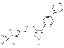 1-[3-(4-biphenylyl)-1H-pyrazol-4-yl]-N-[(5-tert-butyl-1H-pyrazol-3-yl)methyl]methanamine