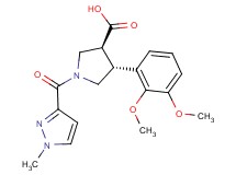 (3S*,4R*)-4-(2,3-dimethoxyphenyl)-1-[(1-methyl-1H-pyrazol-3-yl)carbonyl]pyrrolidine-3-carboxylic acid