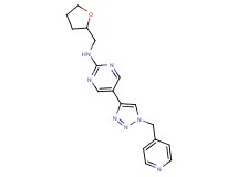 5-[1-(pyridin-4-ylmethyl)-1H-1,2,3-triazol-4-yl]-N-(tetrahydrofuran-2-ylmethyl)pyrimidin-2-amine