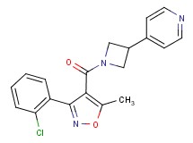 4-(1-{[3-(2-chlorophenyl)-5-methyl-4-isoxazolyl]carbonyl}-3-azetidinyl)pyridine