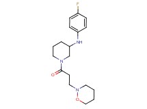 N-(4-fluorophenyl)-1-[3-(1,2-oxazinan-2-yl)propanoyl]-3-piperidinamine