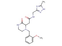 2-[1-(2-methoxybenzyl)-3-oxo-2-piperazinyl]-N-[(5-methyl-1H-1,2,4-triazol-3-yl)methyl]acetamide