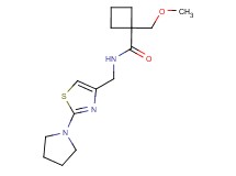 1-(methoxymethyl)-N-[(2-pyrrolidin-1-yl-1,3-thiazol-4-yl)methyl]cyclobutanecarboxamide