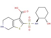 2-({[(1S*,2S*)-2-hydroxycyclohexyl]amino}sulfonyl)-4,5,6,7-tetrahydrothieno[2,3-c]pyridine-3-carboxylic acid
