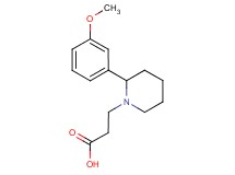 3-[2-(3-methoxyphenyl)-1-piperidinyl]propanoic acid