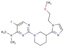 5-fluoro-2-{3-[1-(2-methoxyethyl)-1H-imidazol-2-yl]piperidin-1-yl}-N,N-dimethylpyrimidin-4-amine
