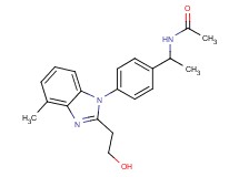 N-(1-{4-[2-(2-hydroxyethyl)-4-methyl-1H-benzimidazol-1-yl]phenyl}ethyl)acetamide