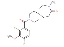 3-(2,4-difluoro-3-methoxybenzoyl)-9-methyl-3,9-diazaspiro[5.6]dodecan-10-one