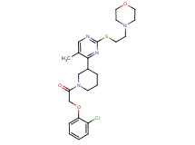 4-{2-[(4-{1-[(2-chlorophenoxy)acetyl]-3-piperidinyl}-5-methyl-2-pyrimidinyl)thio]ethyl}morpholine