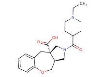 (3aS*,10aS*)-2-[(1-ethylpiperidin-4-yl)carbonyl]-2,3,3a,4-tetrahydro-1H-[1]benzoxepino[3,4-c]pyrrole-10a(10H)-carboxylic acid