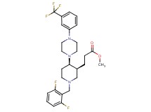 methyl 3-((3S*,4R*)-1-(2,6-difluorobenzyl)-4-{4-[3-(trifluoromethyl)phenyl]-1-piperazinyl}-3-piperidinyl)propanoate