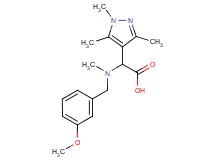 [(3-methoxybenzyl)(methyl)amino](1,3,5-trimethyl-1H-pyrazol-4-yl)acetic acid