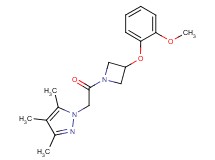 1-{2-[3-(2-methoxyphenoxy)-1-azetidinyl]-2-oxoethyl}-3,4,5-trimethyl-1H-pyrazole