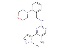 5-methyl-4-(1-methyl-1H-pyrazol-5-yl)-N-(2-morpholin-4-ylbenzyl)pyrimidin-2-amine