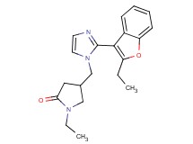 1-ethyl-4-{[2-(2-ethyl-1-benzofuran-3-yl)-1H-imidazol-1-yl]methyl}pyrrolidin-2-one