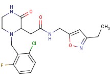 2-[1-(2-chloro-6-fluorobenzyl)-3-oxo-2-piperazinyl]-N-[(3-ethyl-5-isoxazolyl)methyl]acetamide