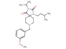 3-isopropyl-8-(3-methoxybenzyl)-1-(3-methylbutyl)-1,3,8-triazaspiro[4.5]decane-2,4-dione