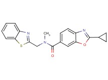 N-(1,3-benzothiazol-2-ylmethyl)-2-cyclopropyl-N-methyl-1,3-benzoxazole-6-carboxamide