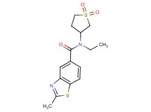N-(1,1-dioxidotetrahydro-3-thienyl)-N-ethyl-2-methyl-1,3-benzothiazole-5-carboxamide