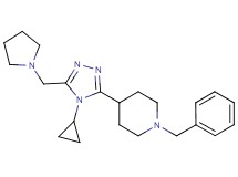 1-benzyl-4-[4-cyclopropyl-5-(pyrrolidin-1-ylmethyl)-4H-1,2,4-triazol-3-yl]piperidine