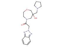 4-(2H-1,2,3-benzotriazol-2-ylacetyl)-6-(pyrrolidin-1-ylmethyl)-1,4-oxazepan-6-ol