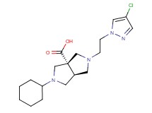 (3aS*,6aS*)-2-[2-(4-chloro-1H-pyrazol-1-yl)ethyl]-5-cyclohexylhexahydropyrrolo[3,4-c]pyrrole-3a(1H)-carboxylic acid